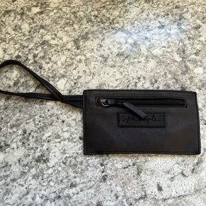 Free People leather wristlet